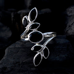 Riyo Reals Stone Black Onyx Solid Silver Ring Jewelry Definition