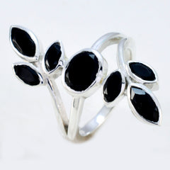 Riyo Reals Stone Black Onyx Solid Silver Ring Jewelry Definition