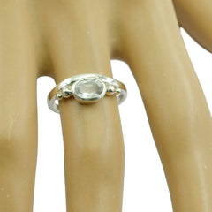 Riyo Refined Gem Crystal Quartz 925 Ring Wholesale Silver Jewelry