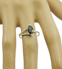Riyo Resplendent Gemstone Black Onyx 925 Silver Rings Jewelry Hanger