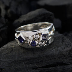 Riyo Seductive Gemstones Iolite Solid Silver Rings Mothers Day