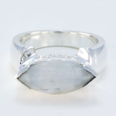 Riyo Seemly Gemstone Rainbow Moonstone Solid Silver Rings Highest