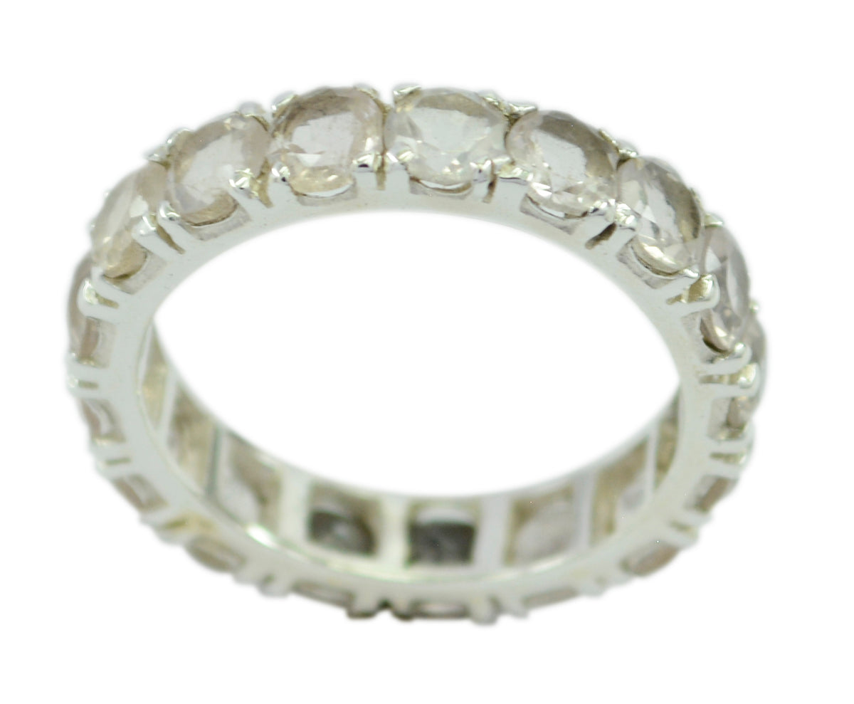Riyo Splendid Gemstone Rose Quartz Solid Silver Rings Jewelry Box