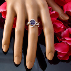 Riyo Splendid Gemstones Iolite Sterling Silver Rings Lucky Jewelry