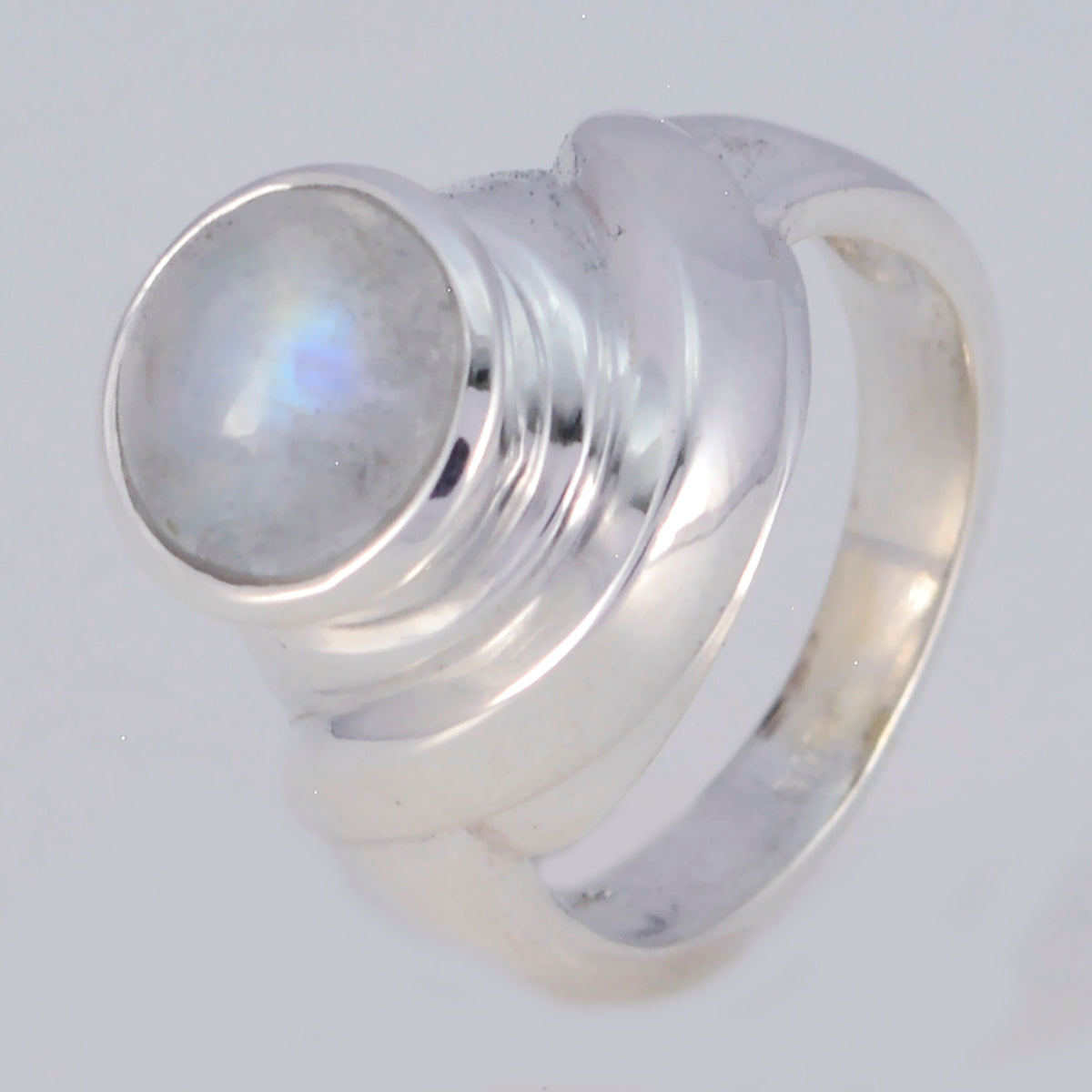 Riyo Splendiferous Gems Rainbow Moonstone Solid Silver Rings Goods