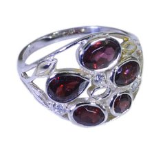 Riyo Splendiferous Stone Garnet Solid Silver Ring Children’S Jewelry