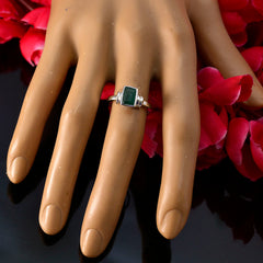 Riyo Suppiler Gemstone Indianemerald 925 Silver Rings Jewelry Holder