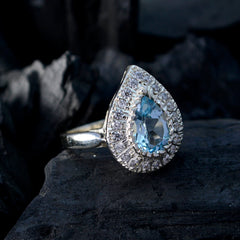 Riyo Suppiler Stone Blue Topaz Sterling Silver Rings Mother'S Day