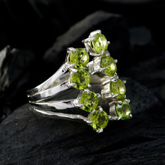 Riyo Suppiler Stone Peridot Sterling Silver Rings Father'S Day