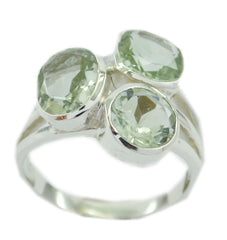 Riyo Supply Gemstone Green Amethyst 925 Silver Ring Husband Gift