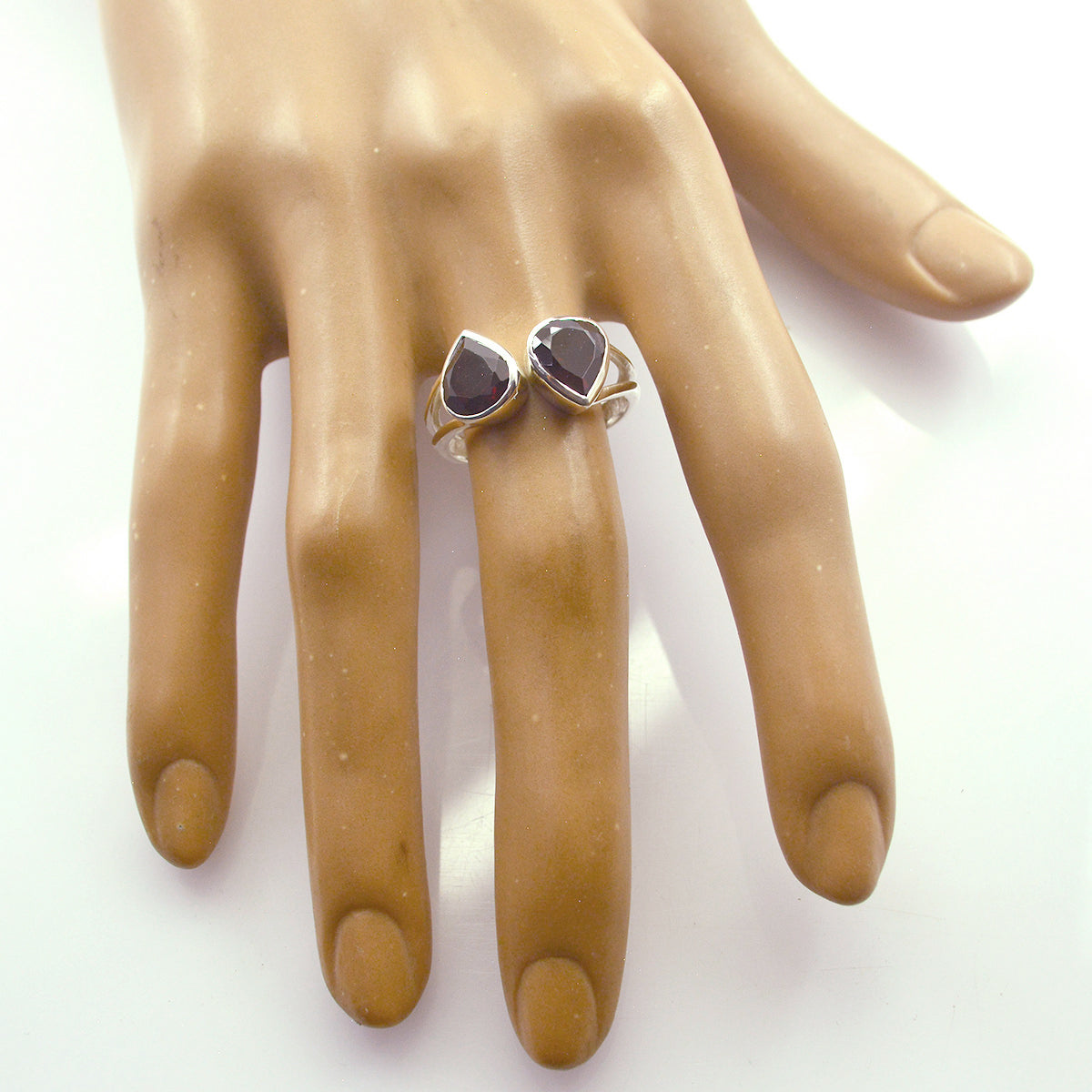 Riyo Supply Gemstones Garnet Sterling Silver Ring Express Jewelry