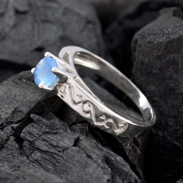 Riyo Taking Gems Chalcedony Solid Silver Ring Popular Jewelry Brands