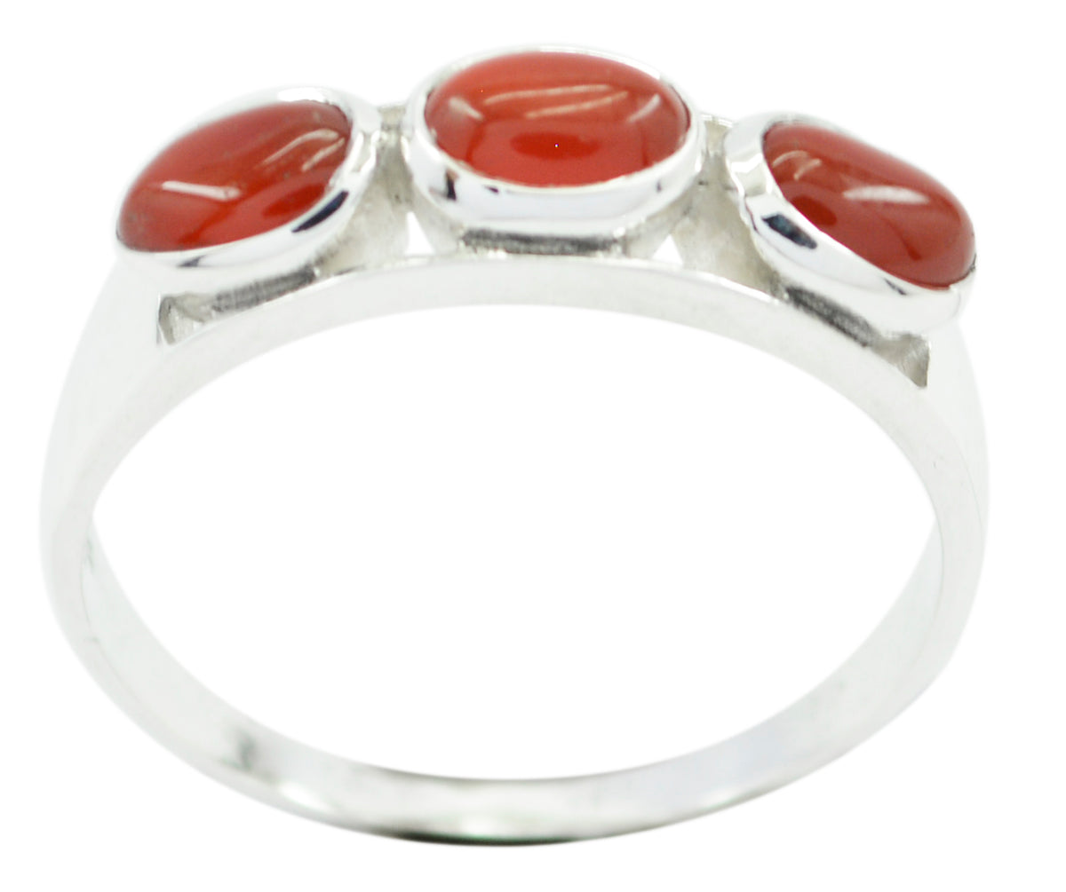 Riyo Tantalizing Gem Red Onyx Silver Ring I Love You To The Friend