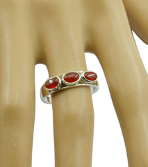 Riyo Tantalizing Gem Red Onyx Silver Ring I Love You To The Friend