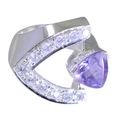 Riyo Teasing Gemstone Amethyst 925 Sterling Silver Ring Gemstones
