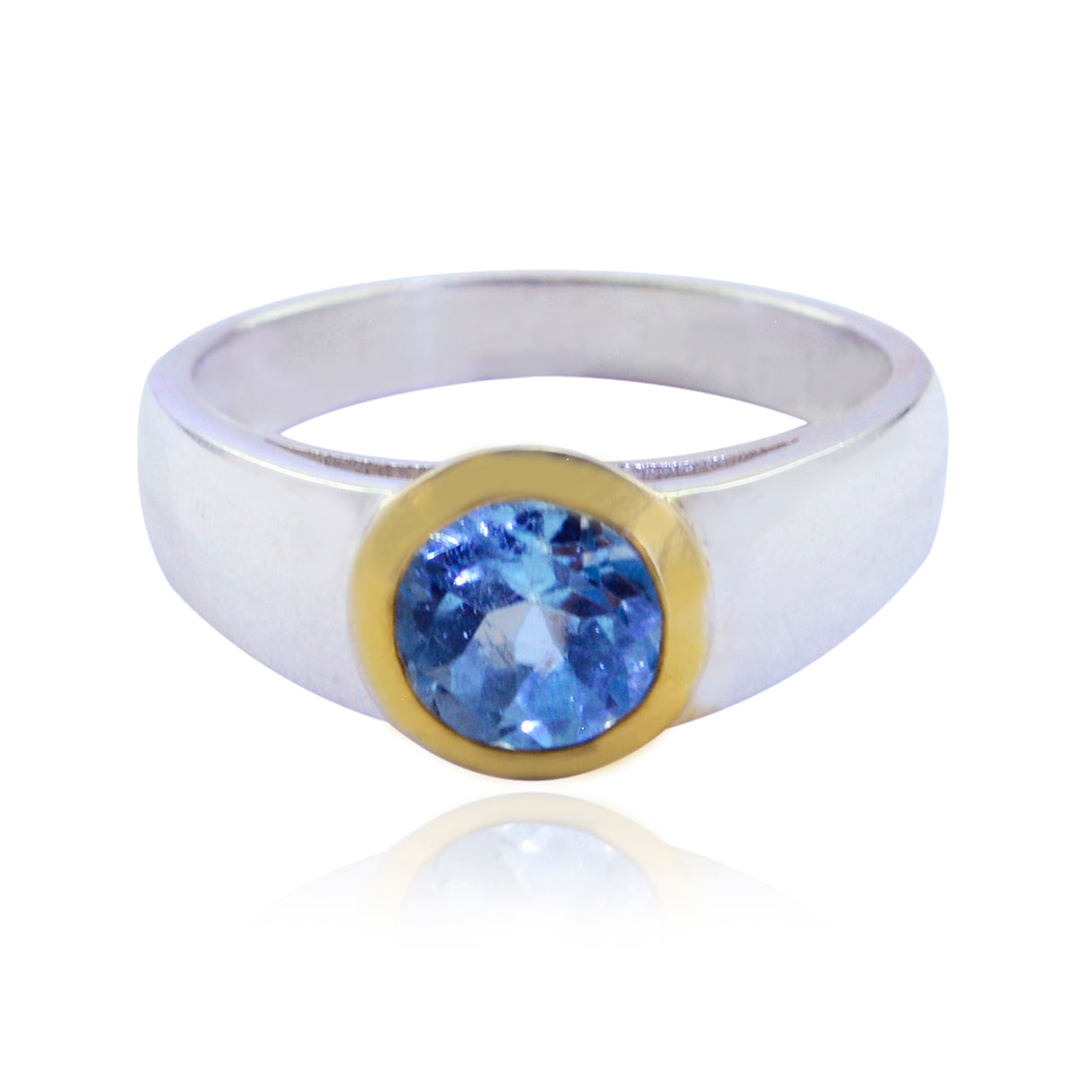 Riyo Teasing Gemstones Blue Topaz Sterling Silver Rings Jewelry Show
