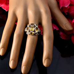 Riyo Tempting Gems Citrine 925 Sterling Silver Ring Supply Jewelry
