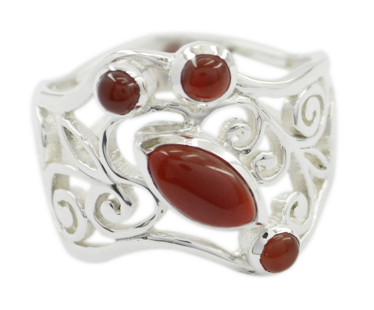 Riyo Tempting Gems Red Onyx 925 Sterling Silver Rings Id Jewelry
