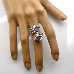 Riyo Well-Favoured Gem Amethyst Solid Silver Ring Ethical Jewelry