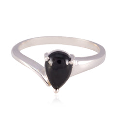 Riyo Well-Favoured Gems Black Onyx Solid Silver Rings Jewelry Games