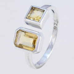 Riyo Wholesale Gemstone Citrine 925 Sterling Silver Ring Top