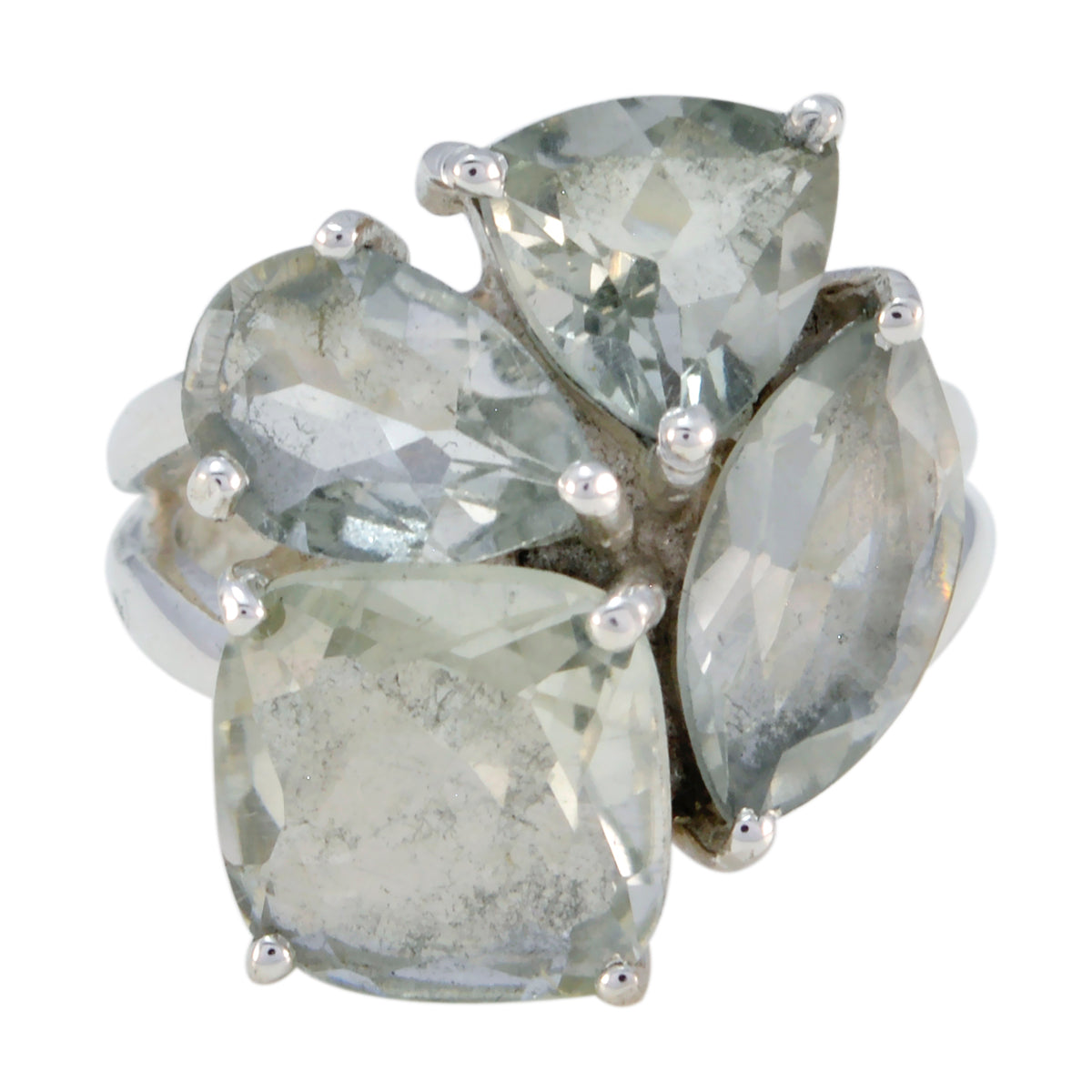 Riyo Wholesale Gemstones Green Amethyst 925 Rings I Love Jewelry