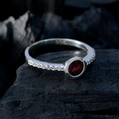 Riyo Wholesale Stone Garnet Sterling Silver Ring Gift For Wife