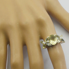 Riyo Wholesales Gemstones Lemon Quartz 925 Silver Ring Used Jewelry
