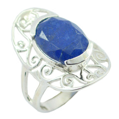 Riyo Winning Gems Lapis Lazuli 925 Silver Rings Rhinestone Jewelry