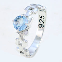 Riyo Winning Stone Blue Topaz Sterling Silver Ring Jewelry Stones