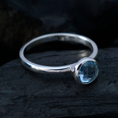 Riyo Wonderful. Gemstone Blue Topaz 925 Silver Rings Jewelry Storage
