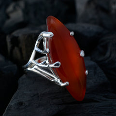 Riyo Wonderful. Gemstones Red Onyx 925 Silver Ring India Jewelry