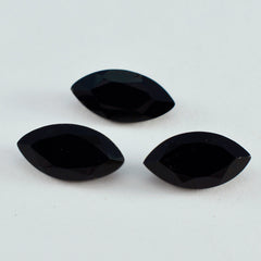 Riyogems 1PC Genuine Black Onyx Faceted 10x20 mm Marquise Shape pretty Quality Gems