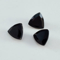 Riyogems 1PC Genuine Black Onyx Faceted 12x12 mm Trillion Shape handsome Quality Loose Gemstone