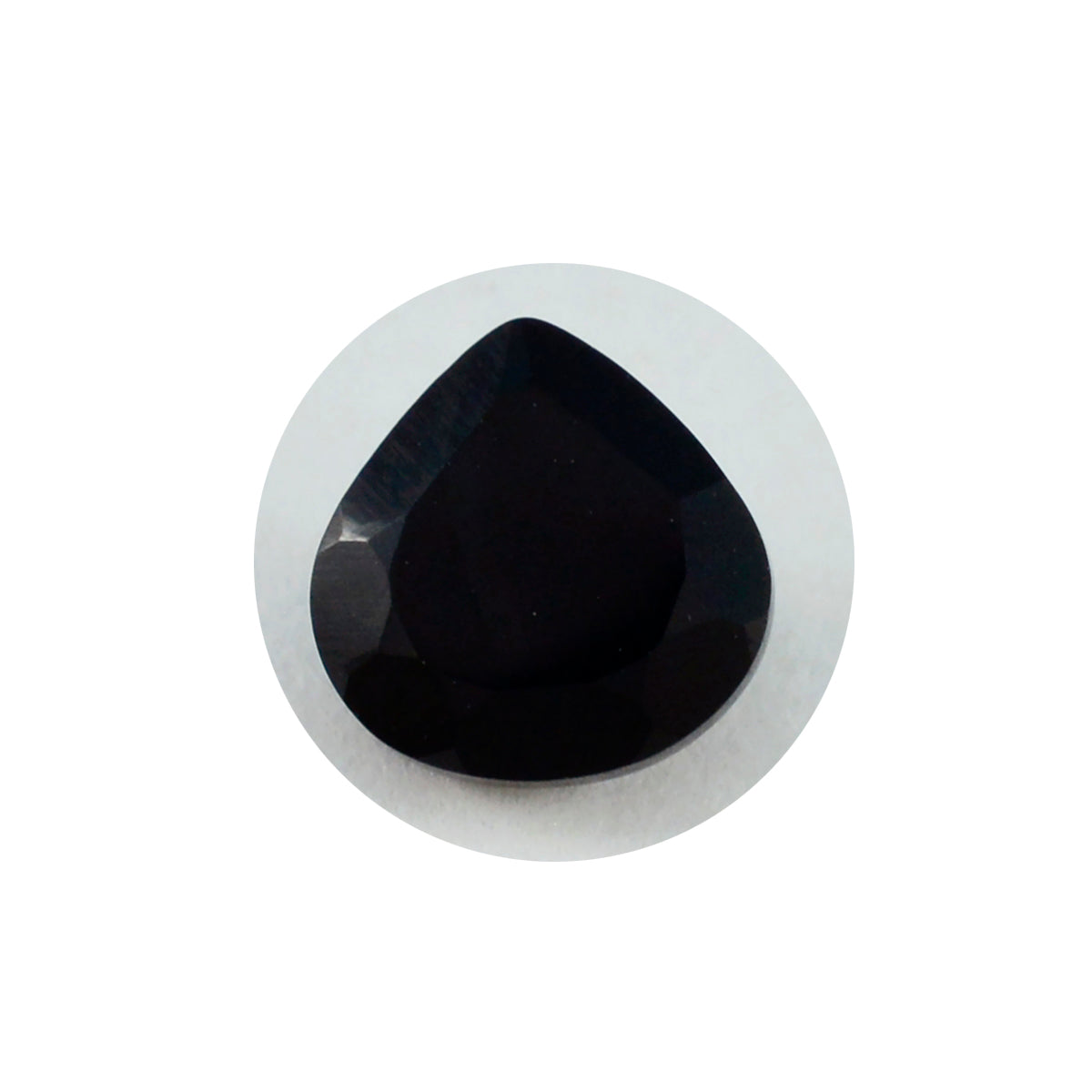 Riyogems 1PC Genuine Black Onyx Faceted 14x14 mm Heart Shape Good Quality Gem