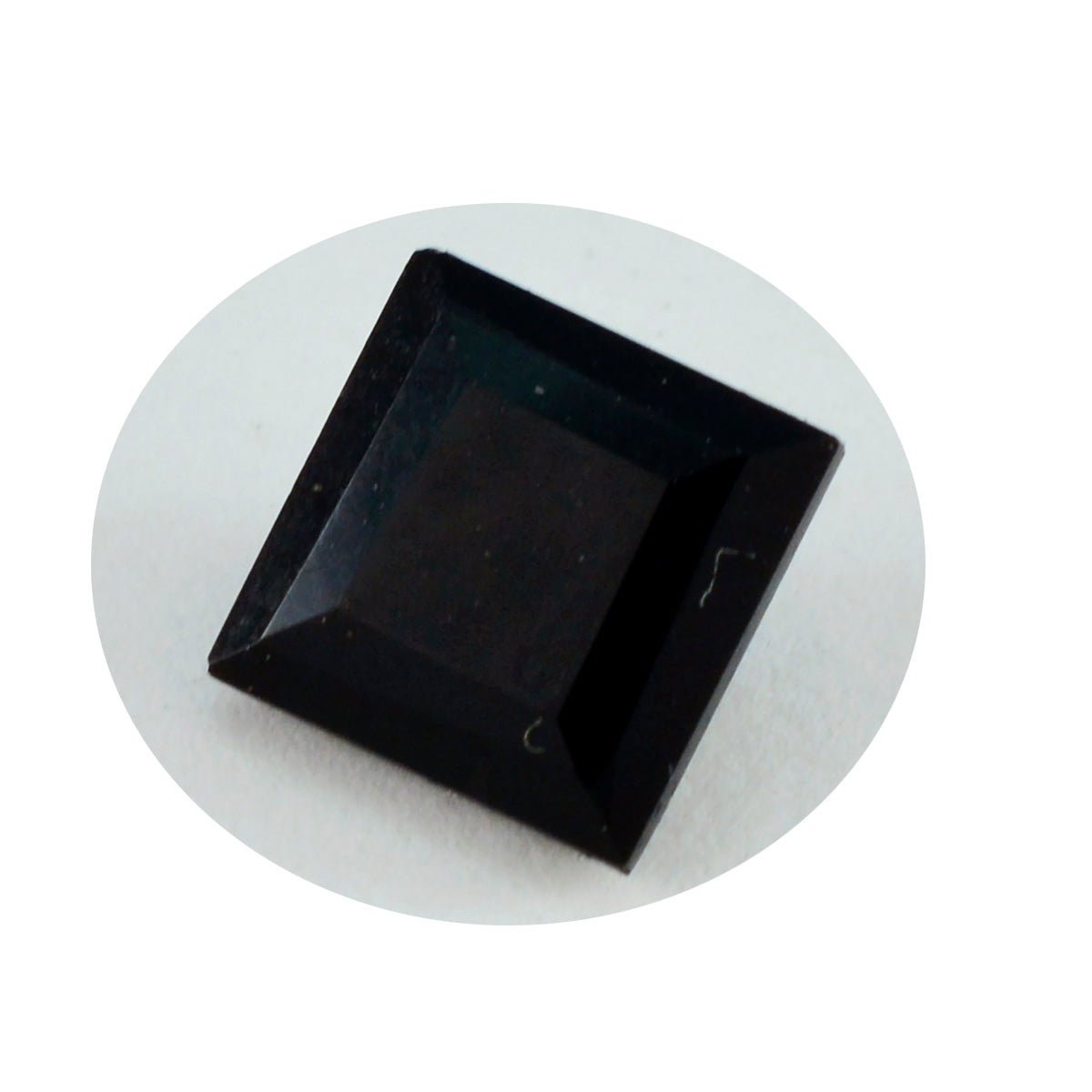 Riyogems 1PC Genuine Black Onyx Faceted 15x15 mm Square Shape AAA Quality Loose Stone