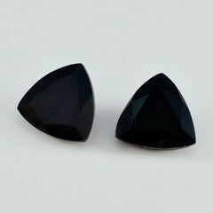 Riyogems 1PC Genuine Black Onyx Faceted 15x15 mm Trillion Shape excellent Quality Stone