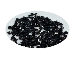 Riyogems 1PC Genuine Black Onyx Faceted 3x3 mm Square Shape great Quality Stone