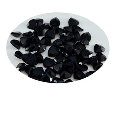 Riyogems 1PC Genuine Black Onyx Faceted 6x6 mm Trillion Shape A1 Quality Gems