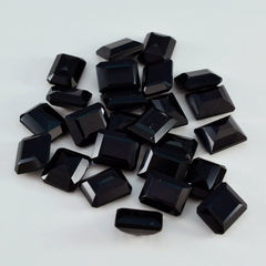 Riyogems 1PC Genuine Black Onyx Faceted 8x10 mm Octagon Shape fantastic Quality Gems