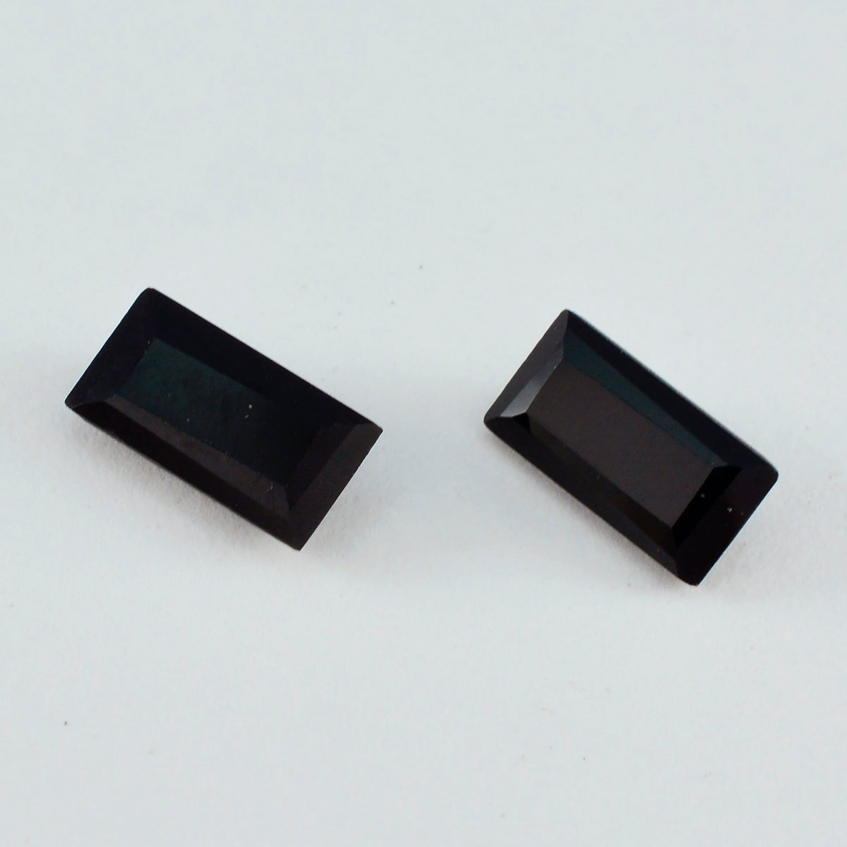 Riyogems 1PC Genuine Black Onyx Faceted 9x18 mm Baguette Shape AAA Quality Loose Gemstone