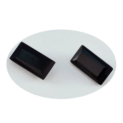 Riyogems 1PC Genuine Black Onyx Faceted 9x18 mm Baguette Shape AAA Quality Loose Gemstone