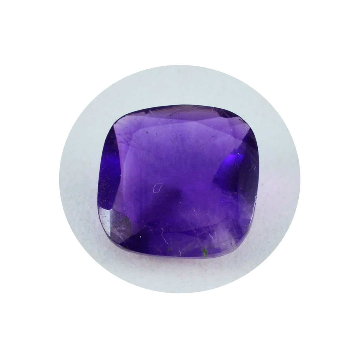 Riyogems 1PC Genuine Purple Amethyst Faceted 11X11 mm Cushion Shape awesome Quality Gemstone