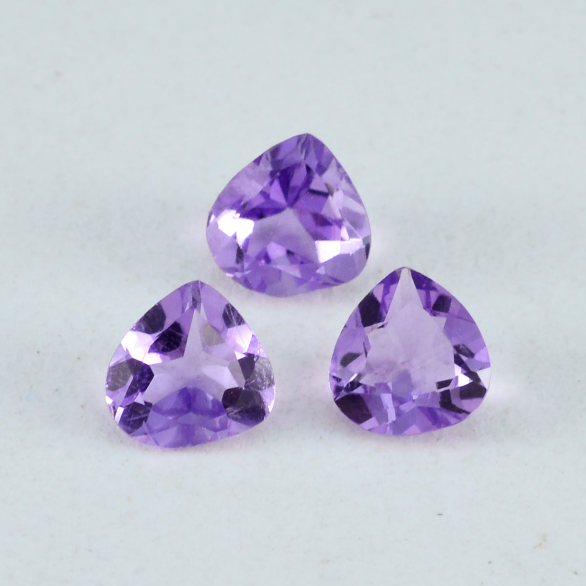 Riyogems 1PC Genuine Purple Amethyst Faceted 12X12 mm Heart Shape lovely Quality Gem