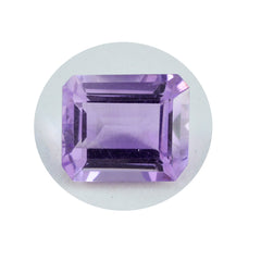 Riyogems 1PC Genuine Purple Amethyst Faceted 12X16 mm Octagon Shape beautiful Quality Loose Gemstone