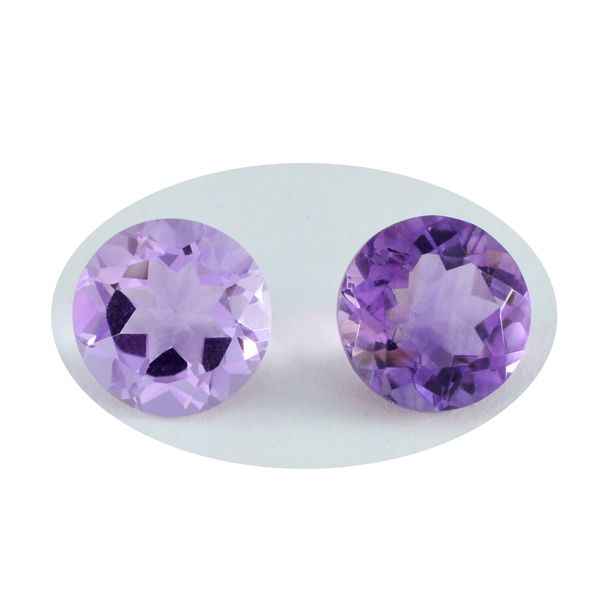 Riyogems 1PC Genuine Purple Amethyst Faceted 12x12 mm Round Shape AA Quality Stone