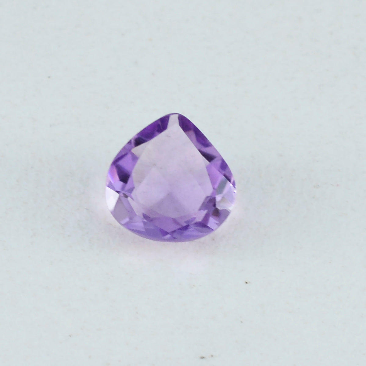 Riyogems 1PC Genuine Purple Amethyst Faceted 15X15 mm Heart Shape fantastic Quality Gemstone