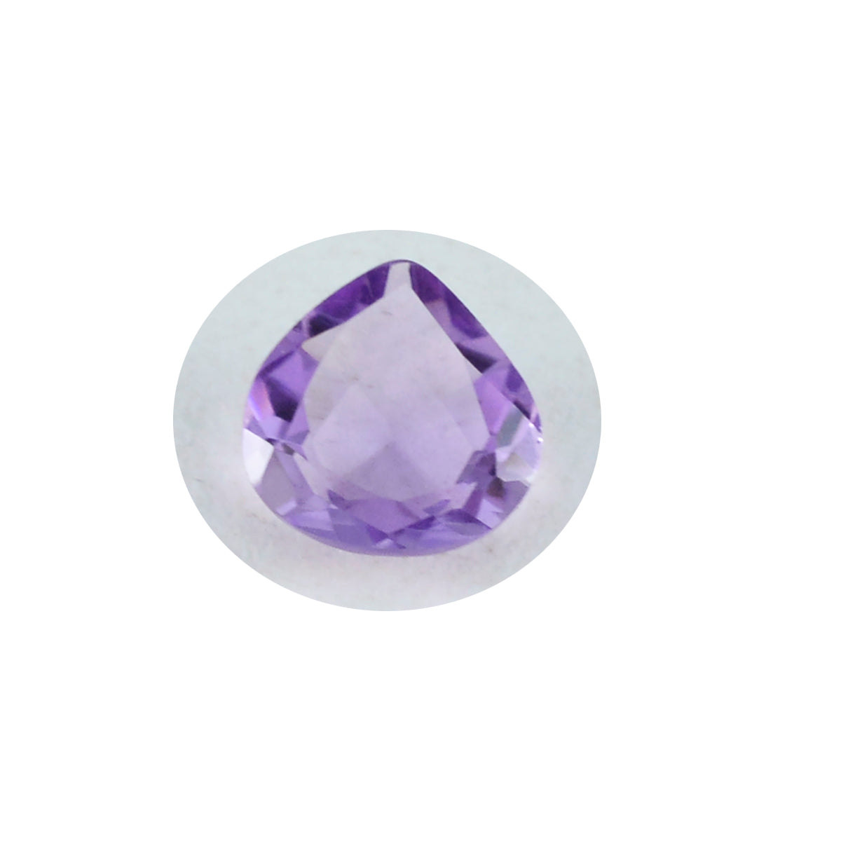 Riyogems 1PC Genuine Purple Amethyst Faceted 15X15 mm Heart Shape fantastic Quality Gemstone