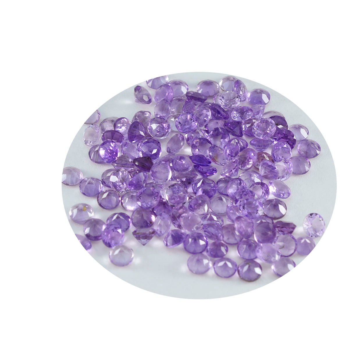Riyogems 1PC Genuine Purple Amethyst Faceted 3x3 mm Round Shape startling Quality Gems