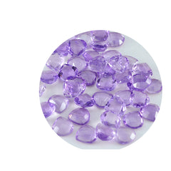 Riyogems 1PC Genuine Purple Amethyst Faceted 6X6 mm Heart Shape handsome Quality Stone